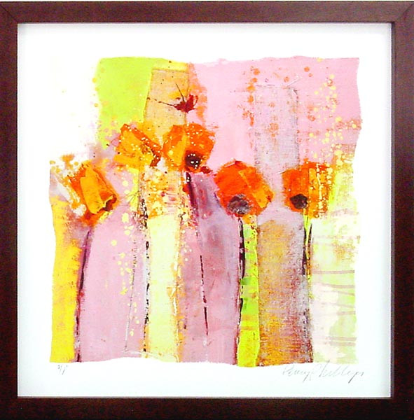 16882 PINK & APPLE GREEN II - 36X36