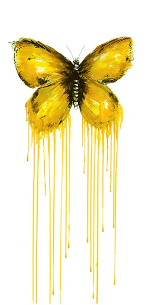 21923 YELLOW BUTTERFLY - 30X60