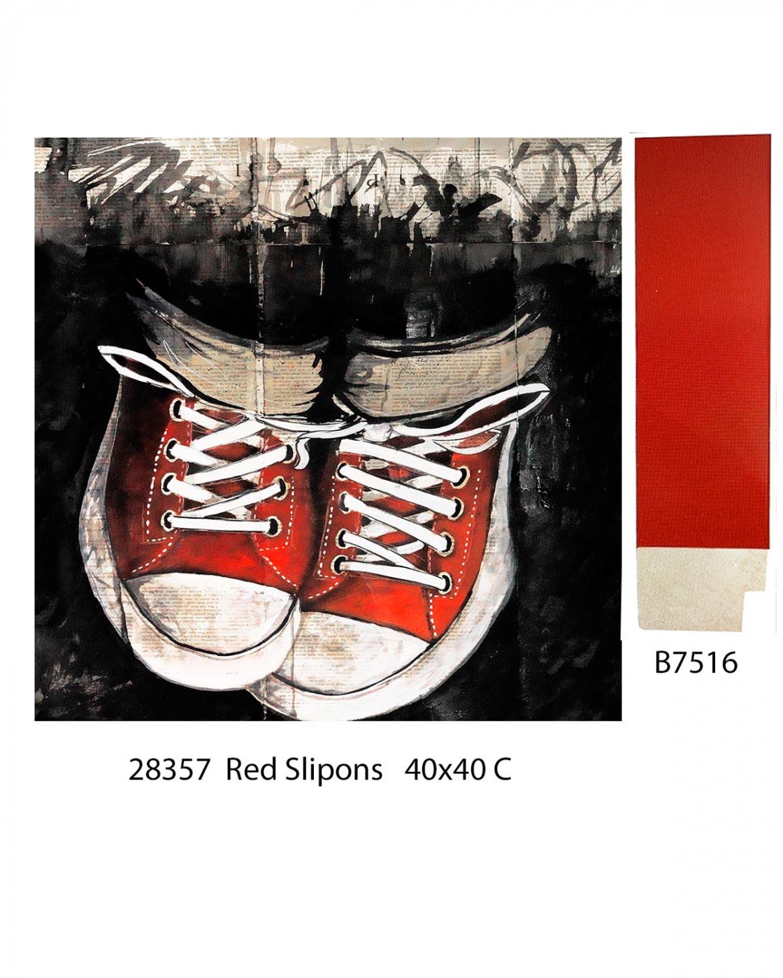 28357 RED SLIPONS 