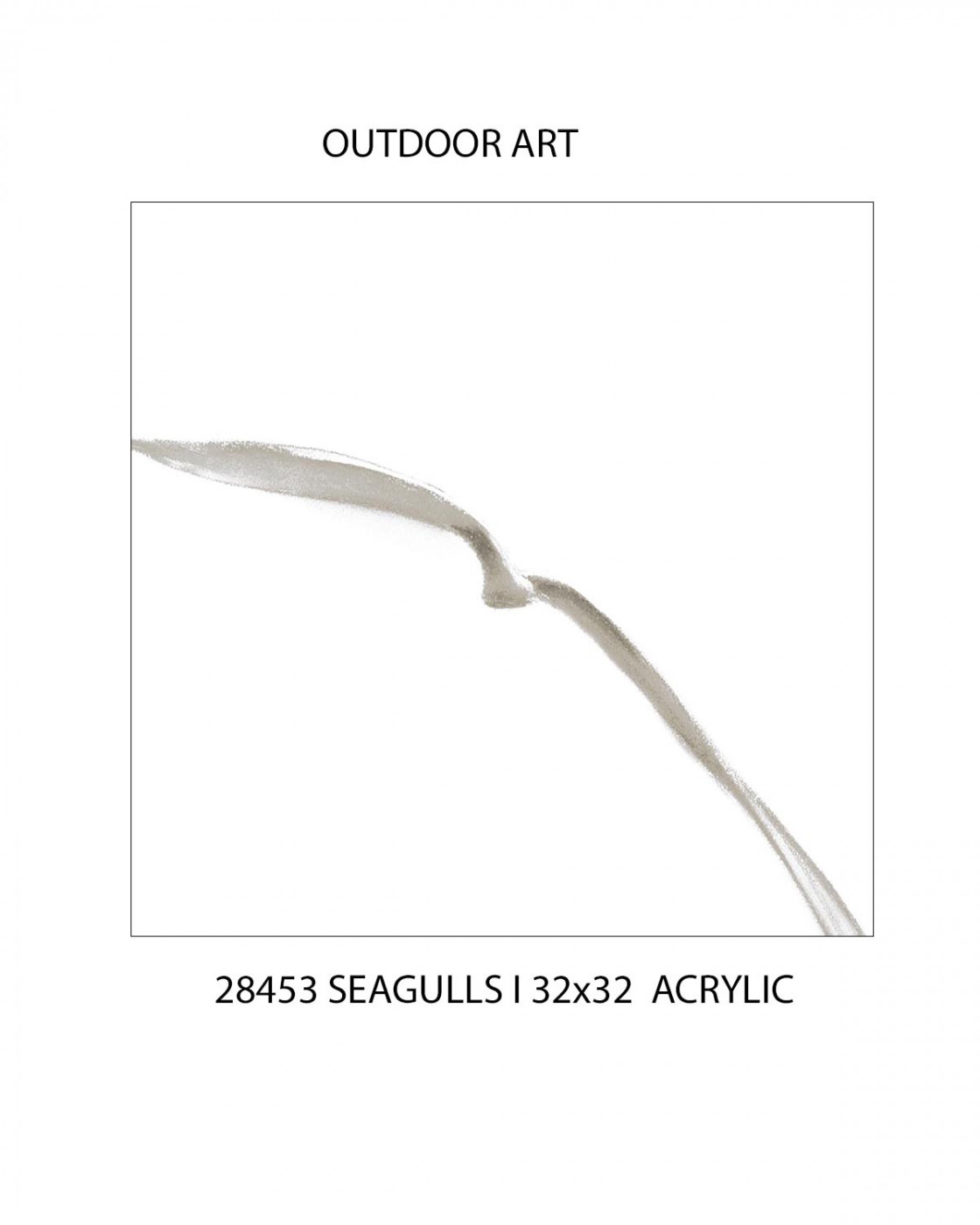 28453 (20842) - SEAGULLS OUTDOOR ART - 32 X 32
