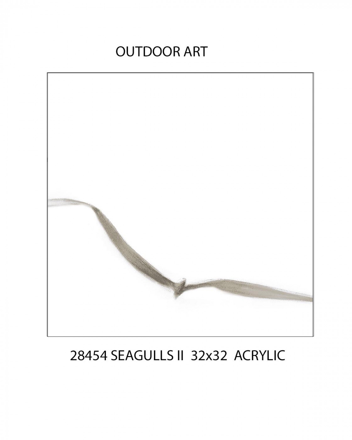 28454 (21246) - SEAGULLS OUTDOOR ART - 32 X 32