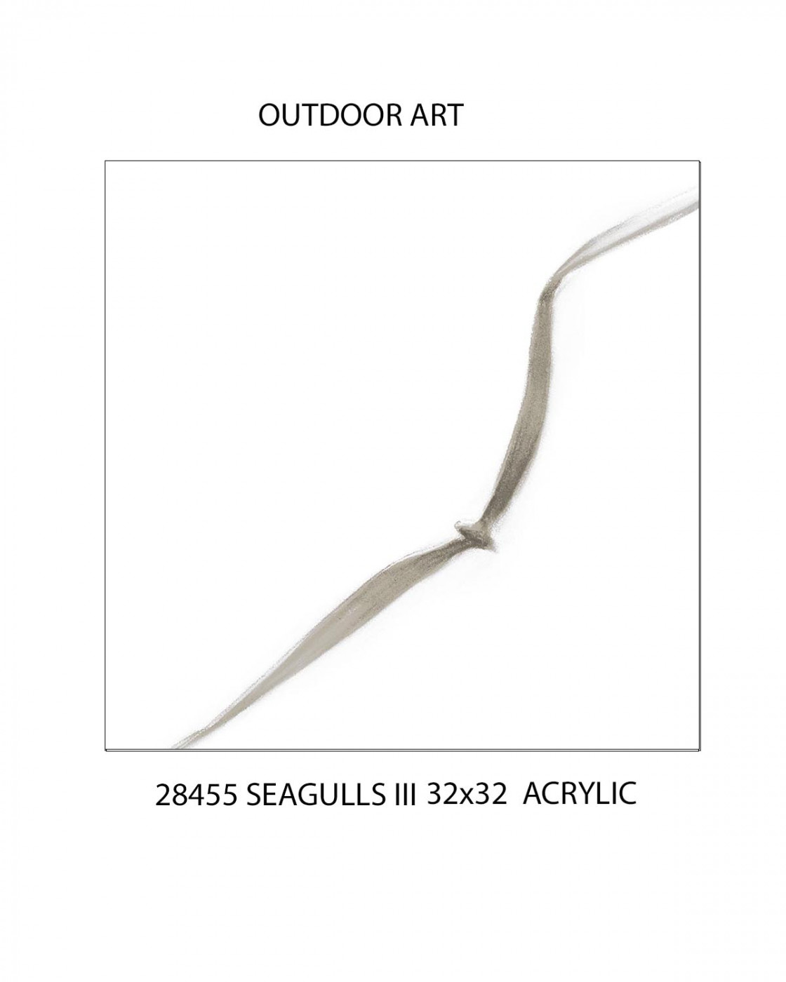 28455 (20843) - SEAGULLS OUTDOOR ART - 32 X 32