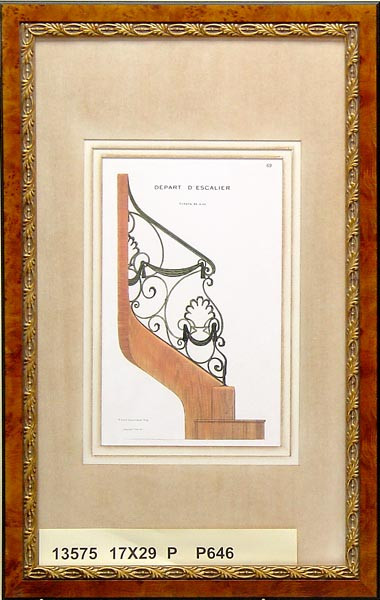 13575 DEPART D'ESCALIER - 17X29
