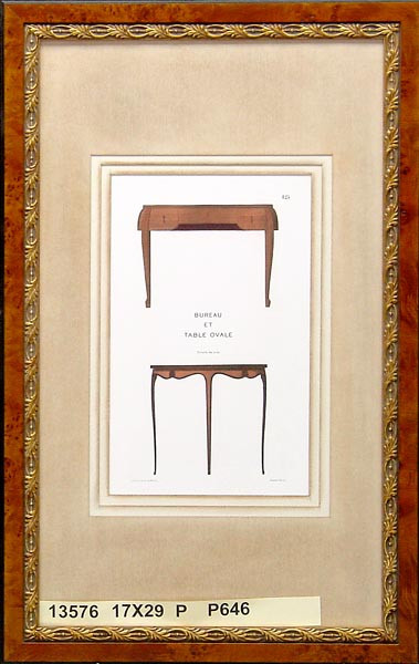 13576 BUREAU ET TABLE OVALE - 17X29