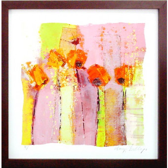 16882 PINK & APPLE GREEN II - 36X36