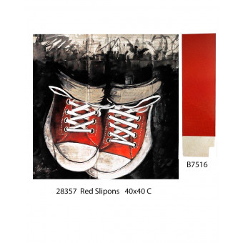 28357 RED SLIPONS 